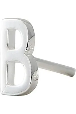 Design Letters Earring Studs Archetypes, Silver, A-Z Silver