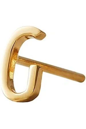 Design Letters Earring Studs Archetypes, Gold, A-Z Gold