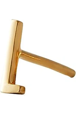 Design Letters Earring Studs Archetypes, Gold, A-Z Gold