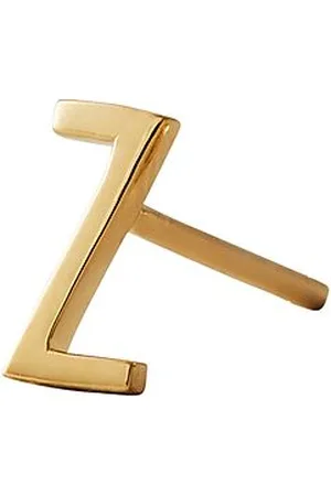 Design Letters Earring Studs Archetypes, Gold, A-Z Gold