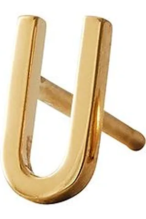 Design Letters Earring Studs Archetypes, Gold, A-Z Gold