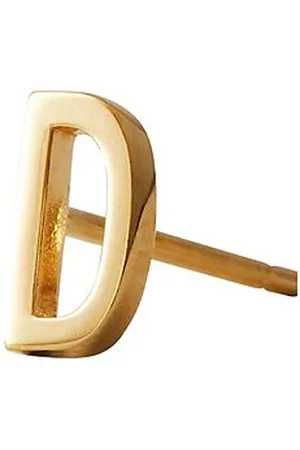 Design Letters Earring Studs Archetypes, Gold, A-Z Gold