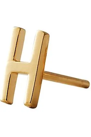 Design Letters Earring Studs Archetypes, Gold, A-Z Gold