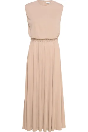 Ivy & Oak Long Midi Length Dress Beige
