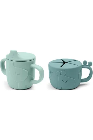 Done by Deer Peekaboo Spout/Snack Cup Set Deer Friends Blue D By Deer Blue