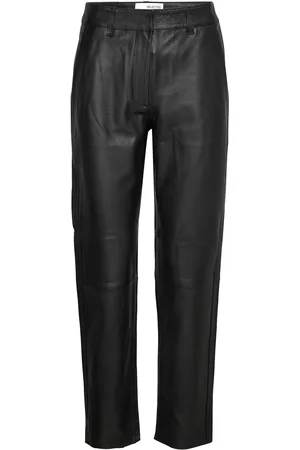 SELECTED Slfmarie Mw Leather Pants B Noos Black