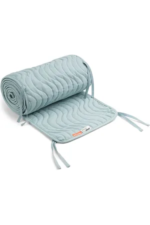 Done by Deer Quilted Bed Bumper W/Strings Waves Blue D By Deer Blue
