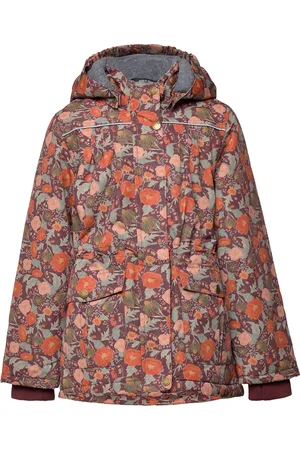 Mikk-Line Polyester Girls Jacket - Aop Floral Patterned