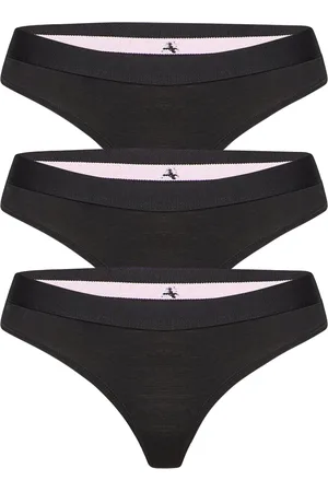 DANISH ENDURANCE Organic Cotton Thong 3-Pack Black