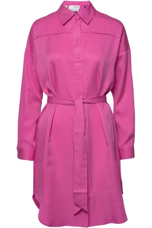 SELECTED Slfmerisa-Tonia Ls Short Shirt Dress B Pink