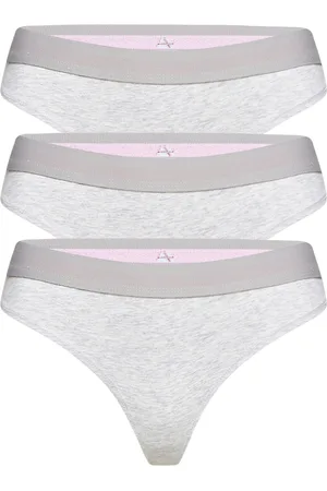 DANISH ENDURANCE Organic Cotton Thong 3-Pack Grey