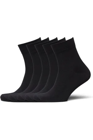 ZEBDIA 5-Pk Basic Running Socks Black