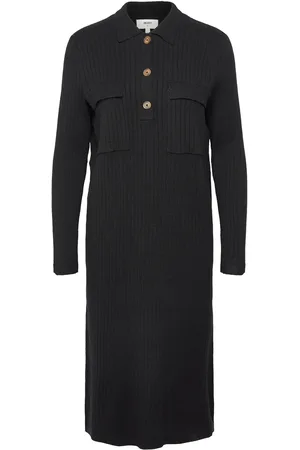 Object Objnoelle Polo Knit Dress Black