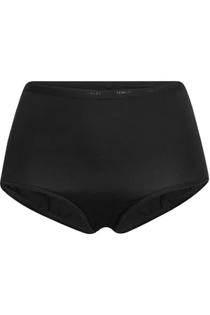 Femilet Basic Cotton High Waist Brief Black