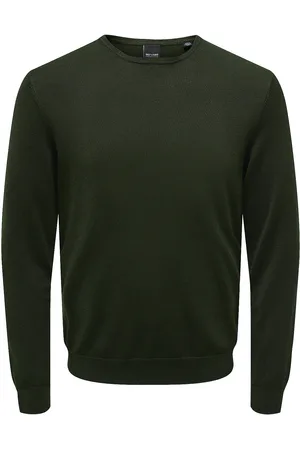 Only & Sons Onswyler Life Reg 14 Ls Crew Knit Noos Green