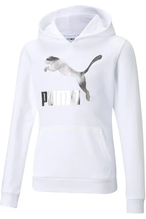 PUMA Classics Logo Hoodie G White