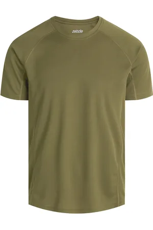 ZEBDIA Men Sports S/S T-Shirt Khaki