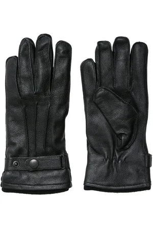 SELECTED Slhpoul Leather Gloves Black