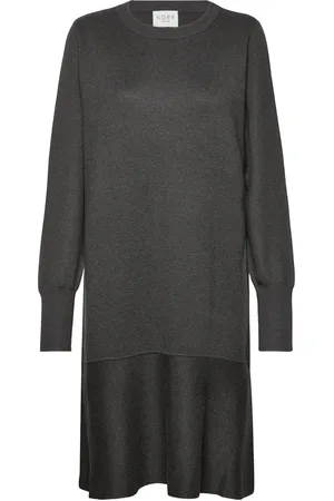 Norr Als Short Knit Dress Grey