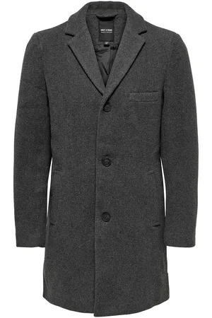 Only & Sons Onsjaylon Wool Coat Otw Grey