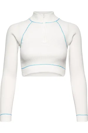 BARBARA KRISTOFFERSEN BY ROSEMUNDE Short Turtle Zip T-Shirt White
