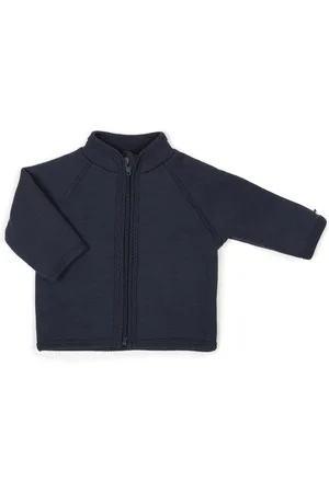 Smallstuff Cardigan, Merino Wool W. Zipper, Navy Navy