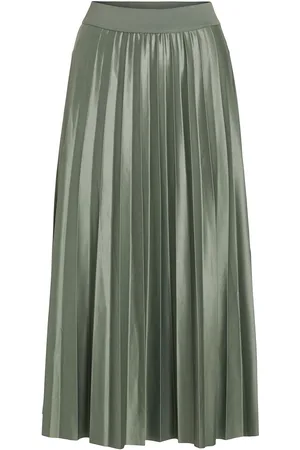 VILA Vinitban Midi Skirt - Noos Khaki