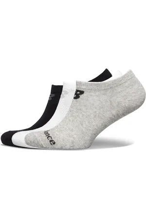 New Balance Performance Cotton Flat Knit No Show Socks 3 Pack Grey