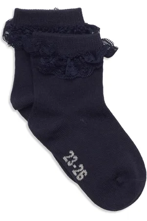 Minymo Ankle Sock W. Lace Blue