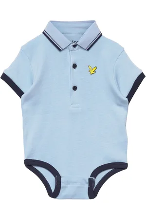 Lyle & Scott Tipped Polo Romper Hanging Blue