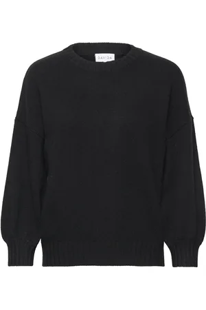 Davida Cashmere Quarter Balloon Sleeve Sweater Black