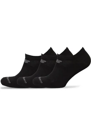 New Balance Performance Cotton Flat Knit No Show Socks 3 Pack Black
