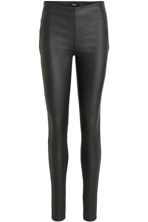 Object Objbelle Mw Coated Leggings Noos Black
