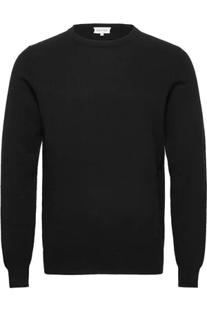 Davida Cashmere Man O-Neck Plain Black