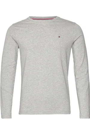 Tommy Hilfiger Stretch Slim Fit Long Sleeve Tee Grey