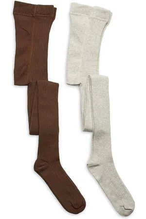 Minymo Stocking - Solid Rib 2-Pack Patterned