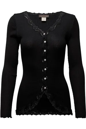 Rosemunde Rwbabette Ls V-Neck Regular Lace Ca Black