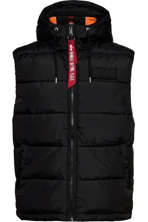 Alpha Industries Hooded Puffer Vest Fd Black