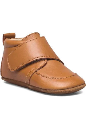 EN FANT Baby Leather Slippers Brown
