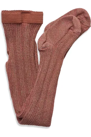 mp Denmark Celosia Glitter Tights Brown