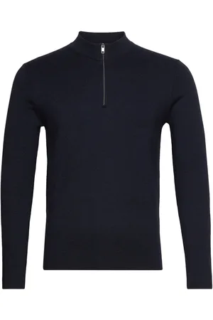 Davida Cashmere Man Half Zip Navy