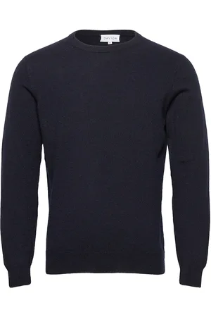 Davida Cashmere Man O-Neck Plain Navy