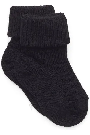 mp Denmark Wool Rib Baby Socks Black