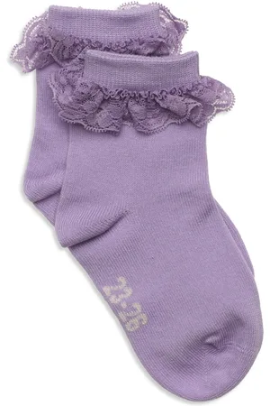 Minymo Ankle Sock W. Lace Purple