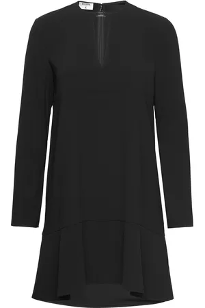 Filippa K Triacetate Long Sleeve Dress Black