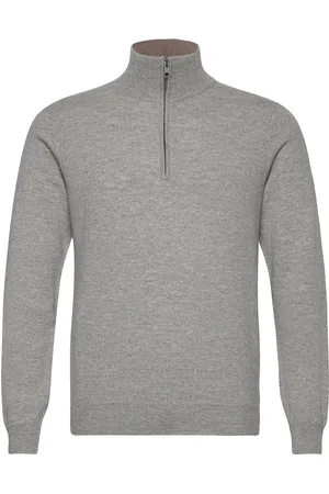 Davida Cashmere Man Half Zip Grey
