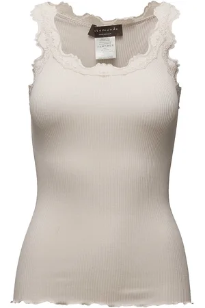 Rosemunde Rwbabette Silk Sl U-Neck Long Lace Cream