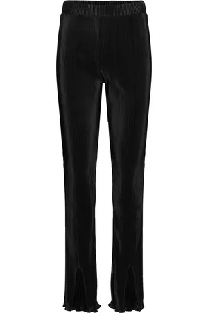 BZR Pleata Slit Pants Black