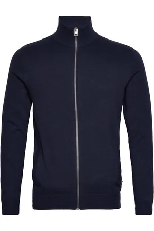 JACK & JONES Jjeemil Knit Turtle Zip Cardigan Noos Jack & J S Navy
