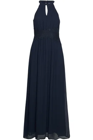 VILA Vimilina Halterneck Maxi Dress - Noos Navy